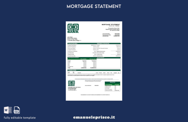 stile verificato Modello di dichiarazione dei mutui della Bank of Kenya Cooperat